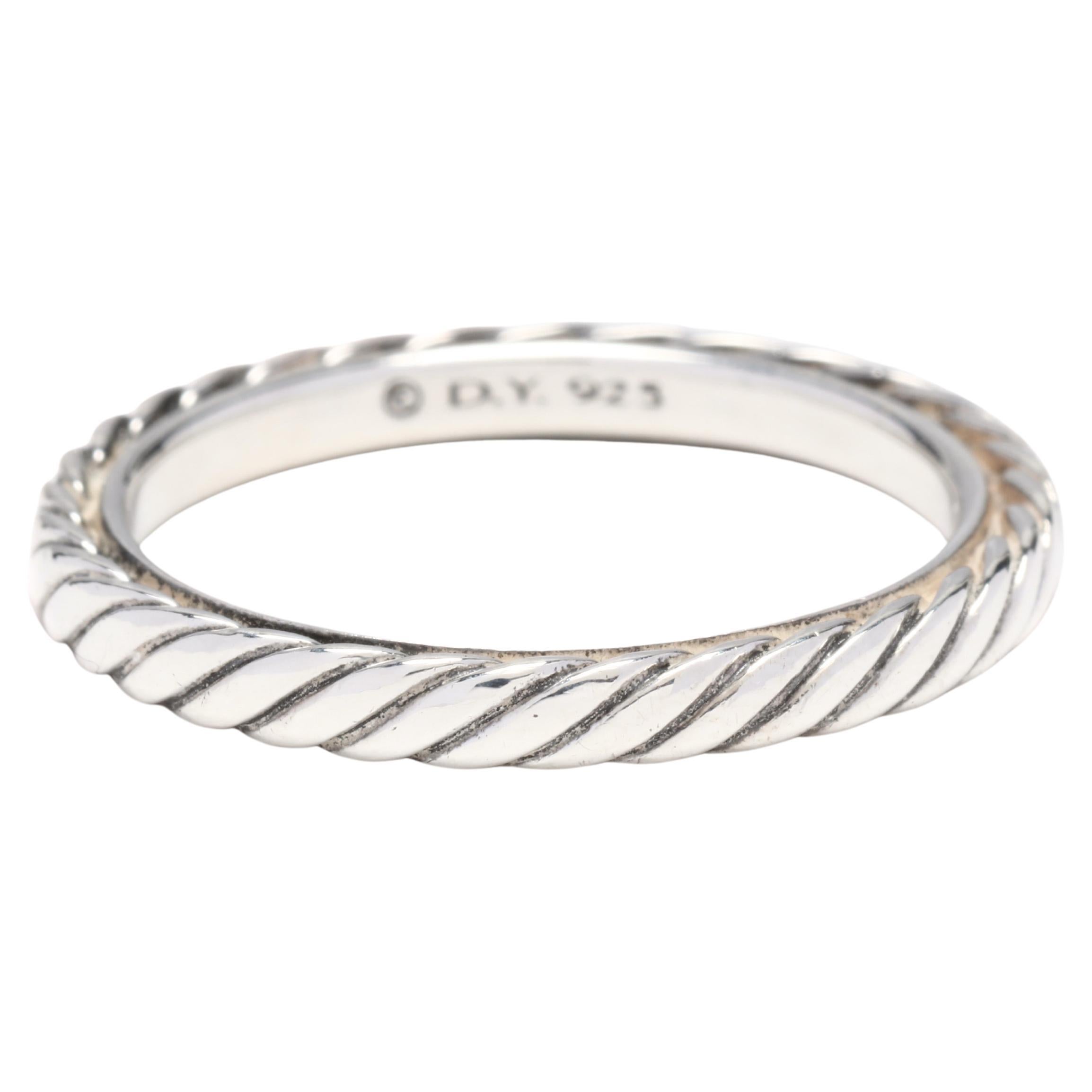 David Yurman Sterling Silver Cable Band