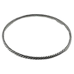 David Yurman Sterling Silver Cable Bangle Bracelet #16553