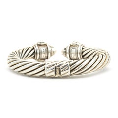David Yurman Sterling Silver Cable Bangle Bracelet