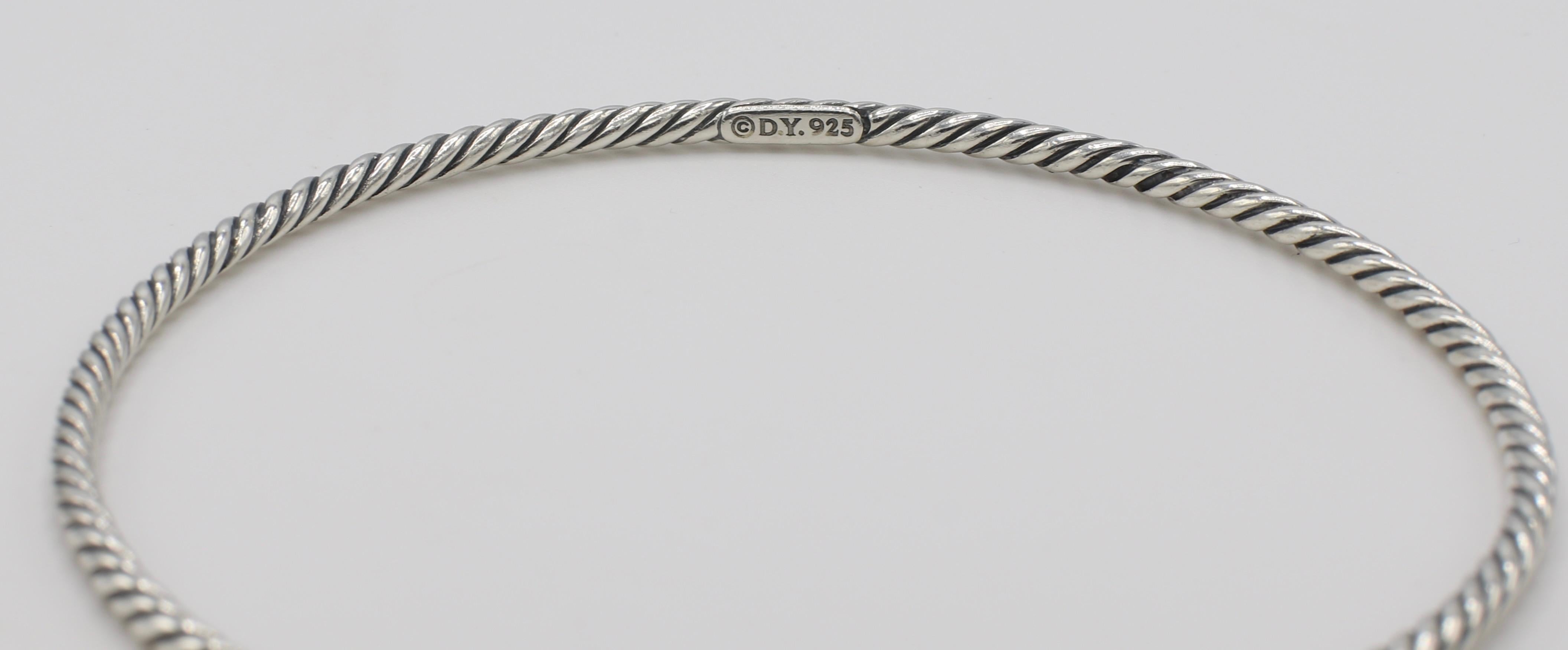 Sterlingsilber Kabel-Armreif von David Yurman (Moderne)