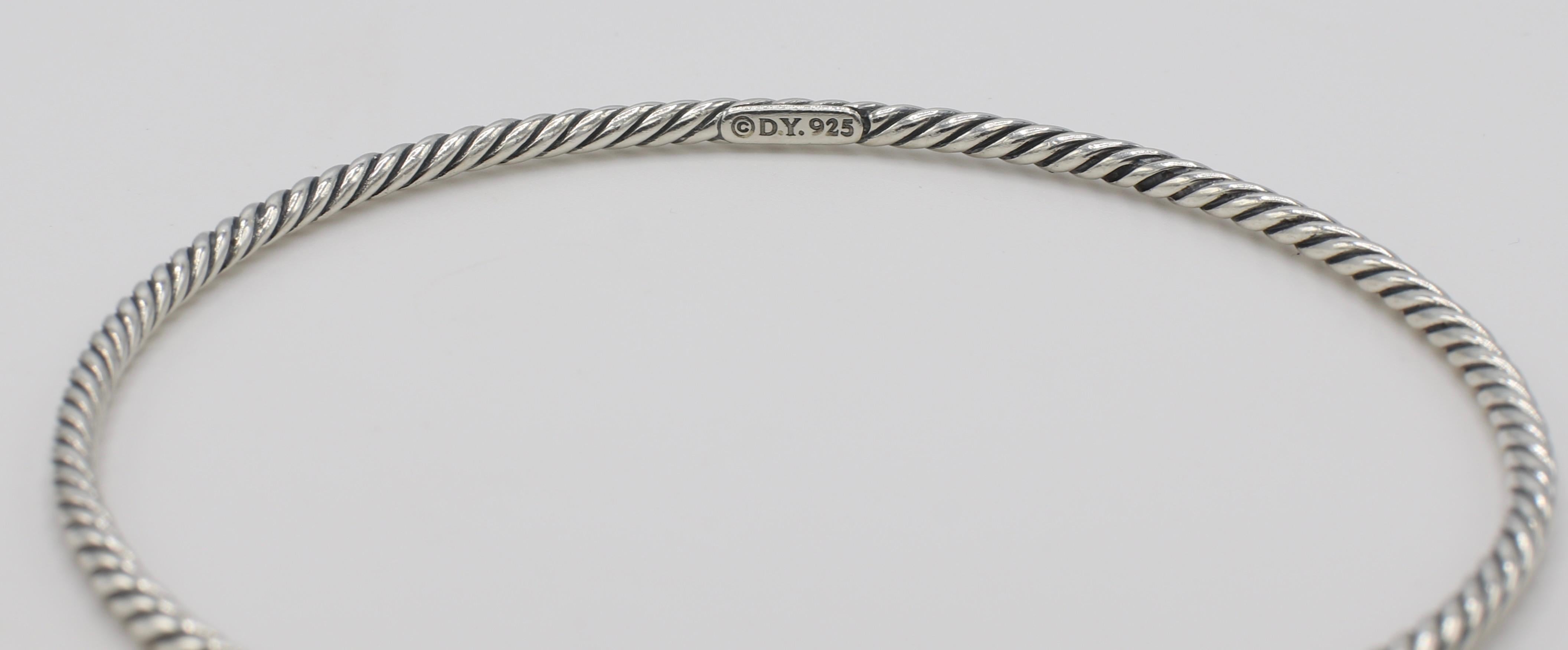 silver cable bracelet