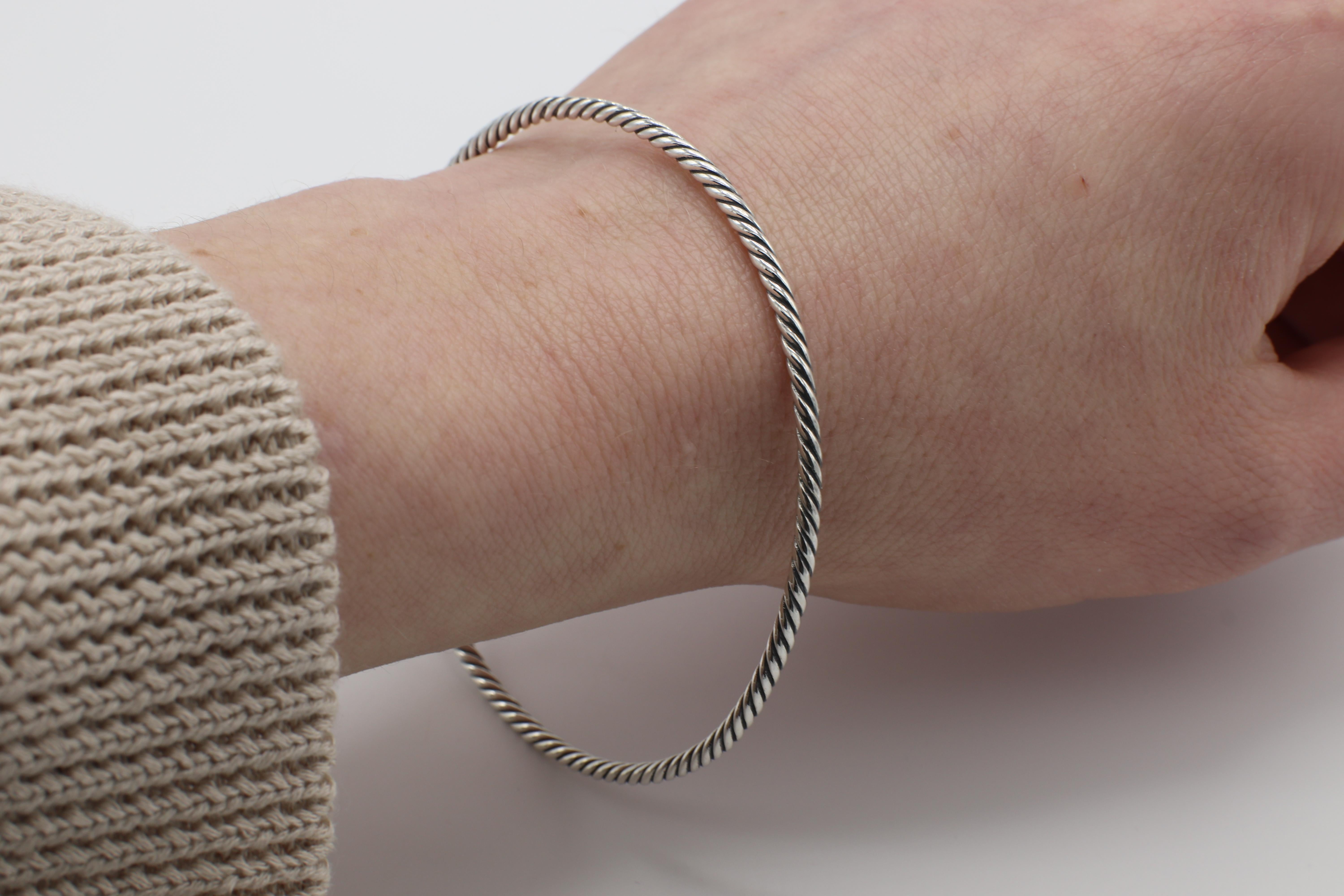 Sterlingsilber Kabel-Armreif von David Yurman Damen