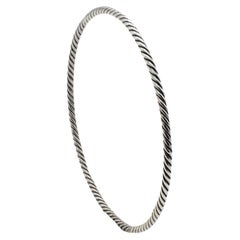 David Yurman Sterling Silver Cable Bangle Bracelet