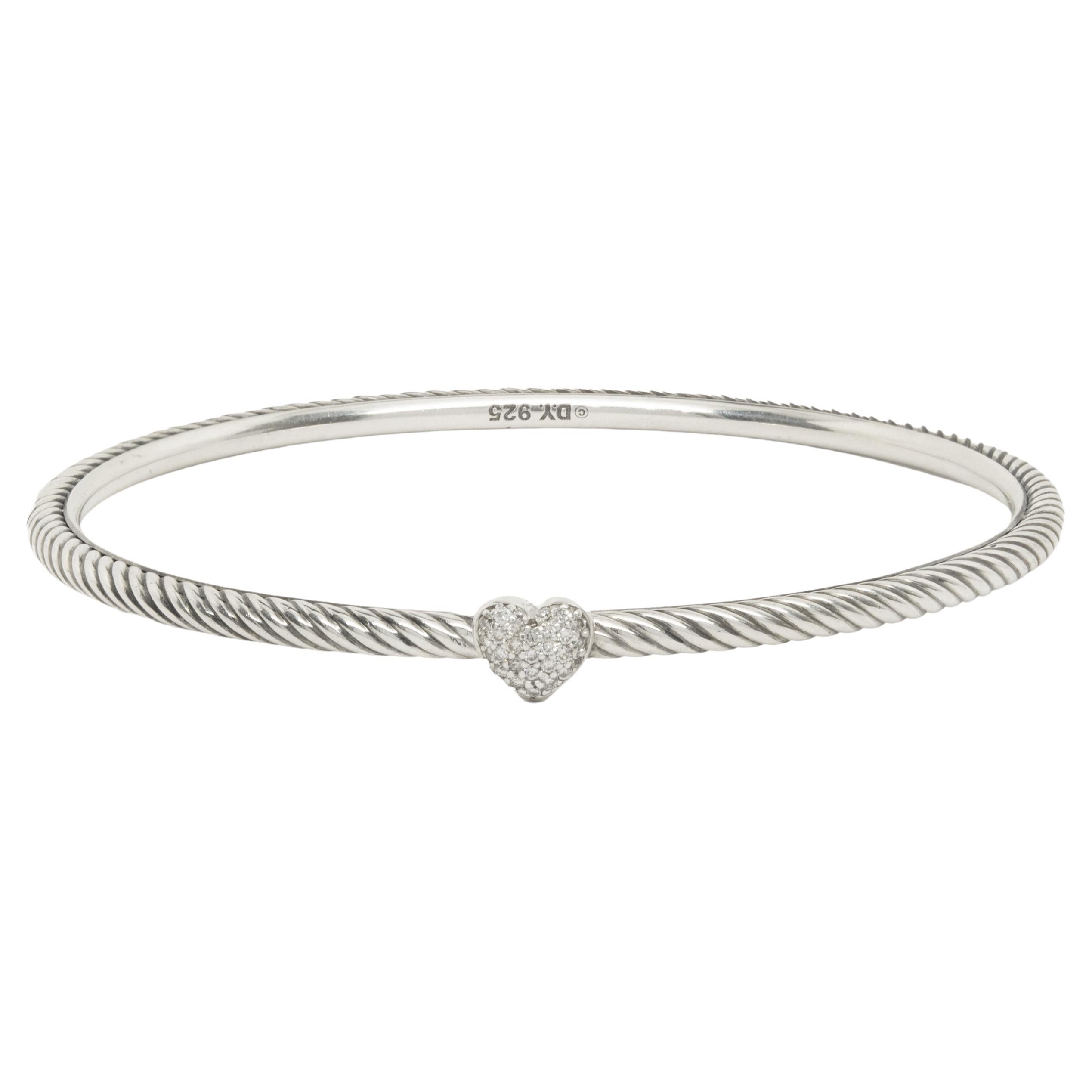 David Yurman Twisted Starburst Bangle Bracelet in 925 Sterling Silver ...