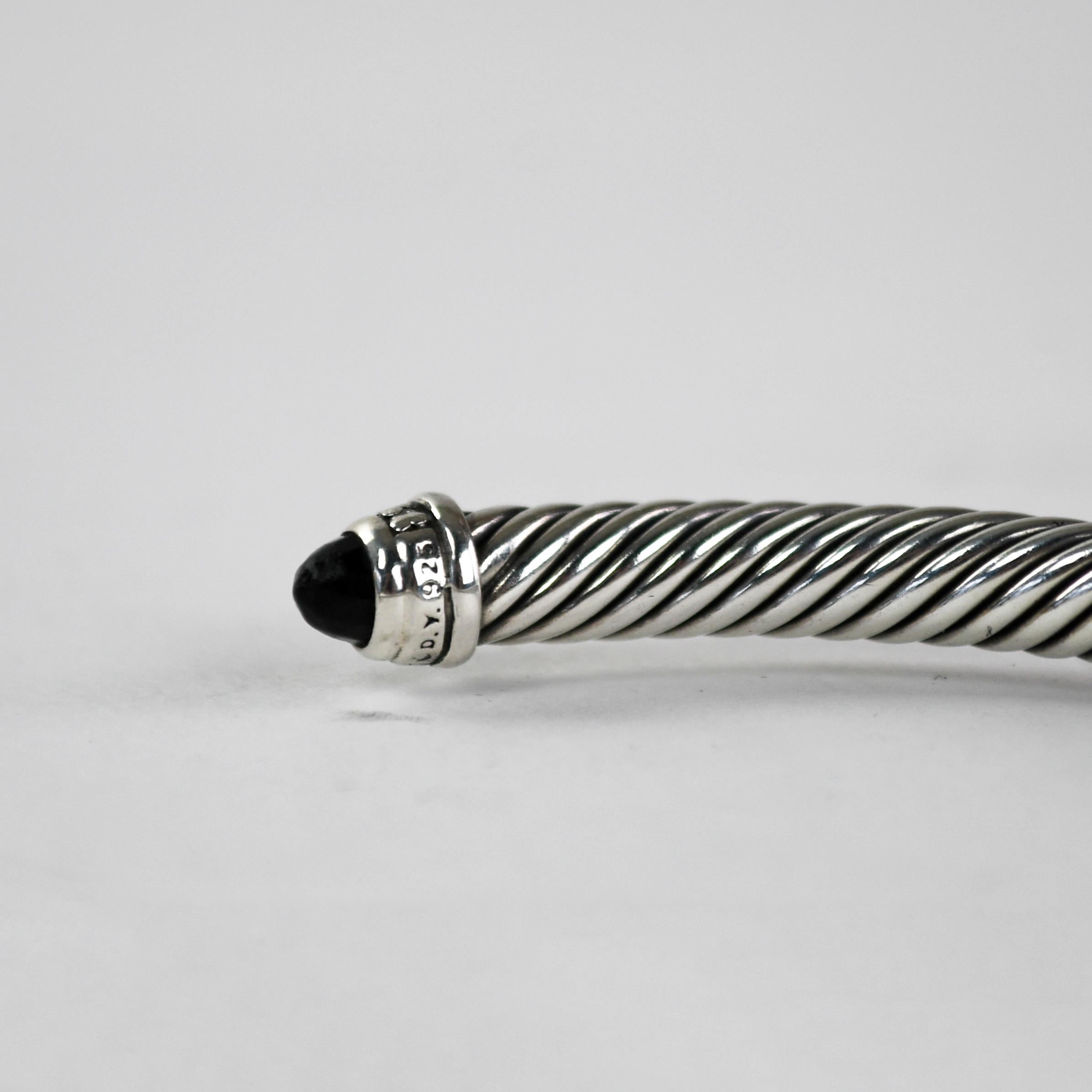 David Yurman Sterling Silver Cable Bracelet 24.7g For Sale 3