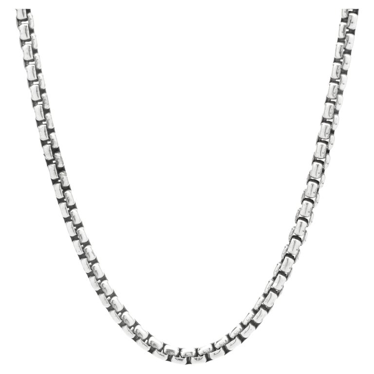 David Yurman Sterling Silver Cable Chain For Sale at 1stDibs
