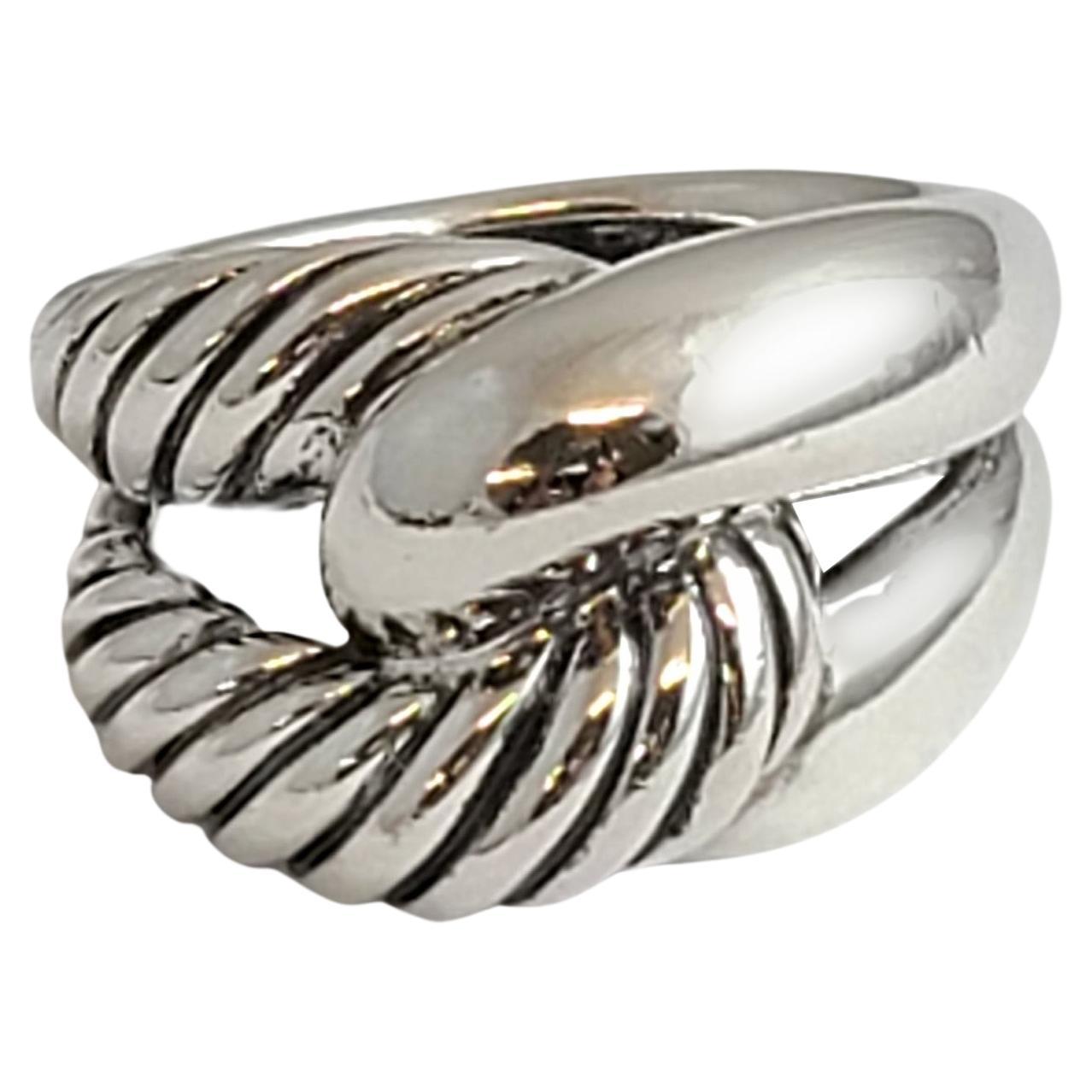 David Yurman Sterling Silver Cable Infinity Knot Ring