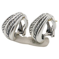 David Yurman Sterling Silver Cable Lever-Back Earrings