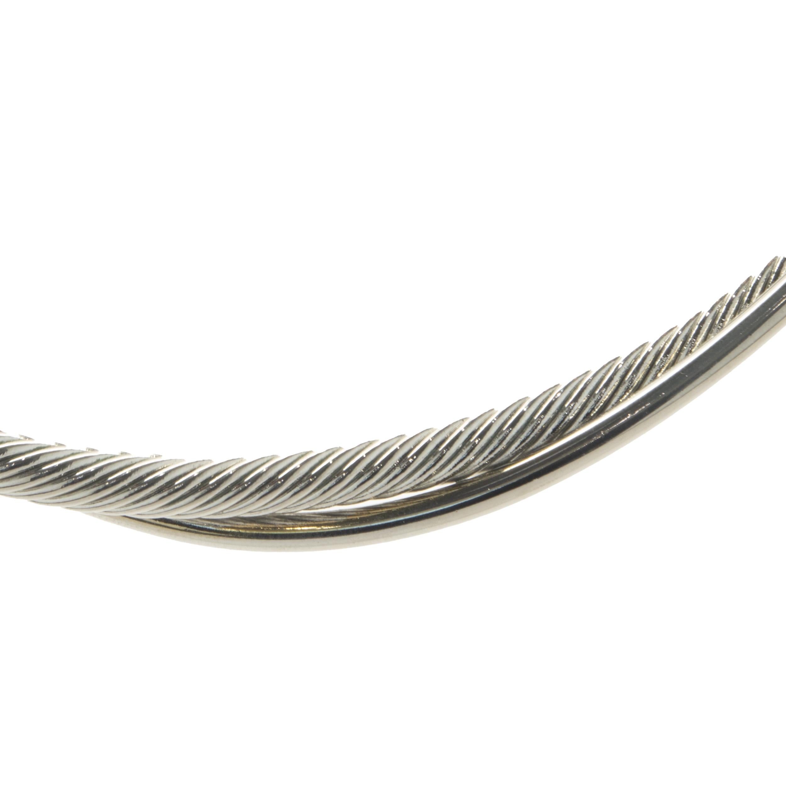 Designer: David Yurman
Material: sterling silver 
Dimensions: collar measures 16-inches
Weight: 48.50 grams
