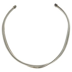 David Yurman Sterling Silver Black Diamond Cable Bangle Bracelet For ...