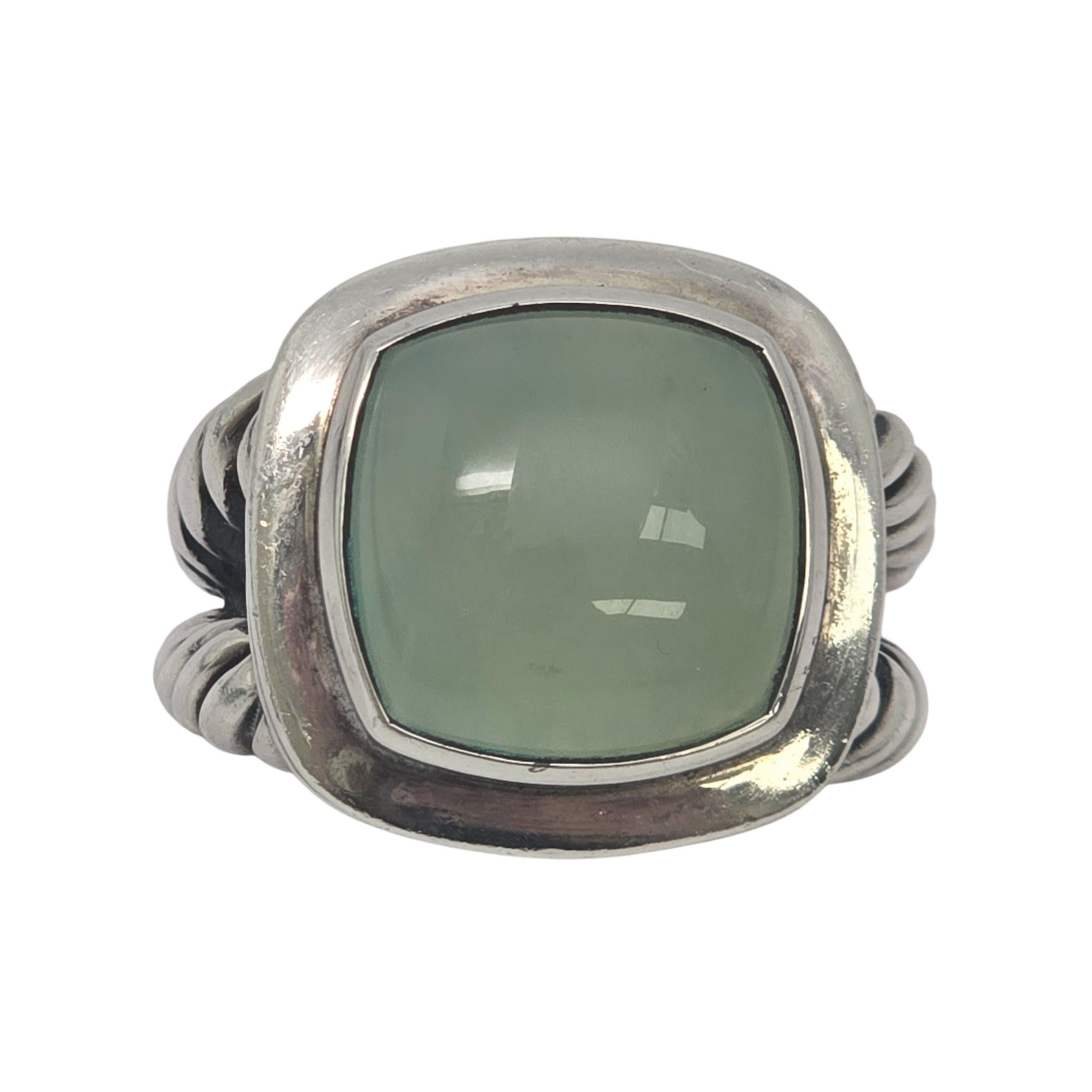 David Yurman Sterling Silver Chalcedony Albion Ring Size 9 #22227 For Sale 1