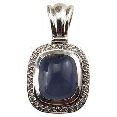 David Yurman Sterlingsilber Chalcedon und Diamant Enhancer/Anhänger #15232