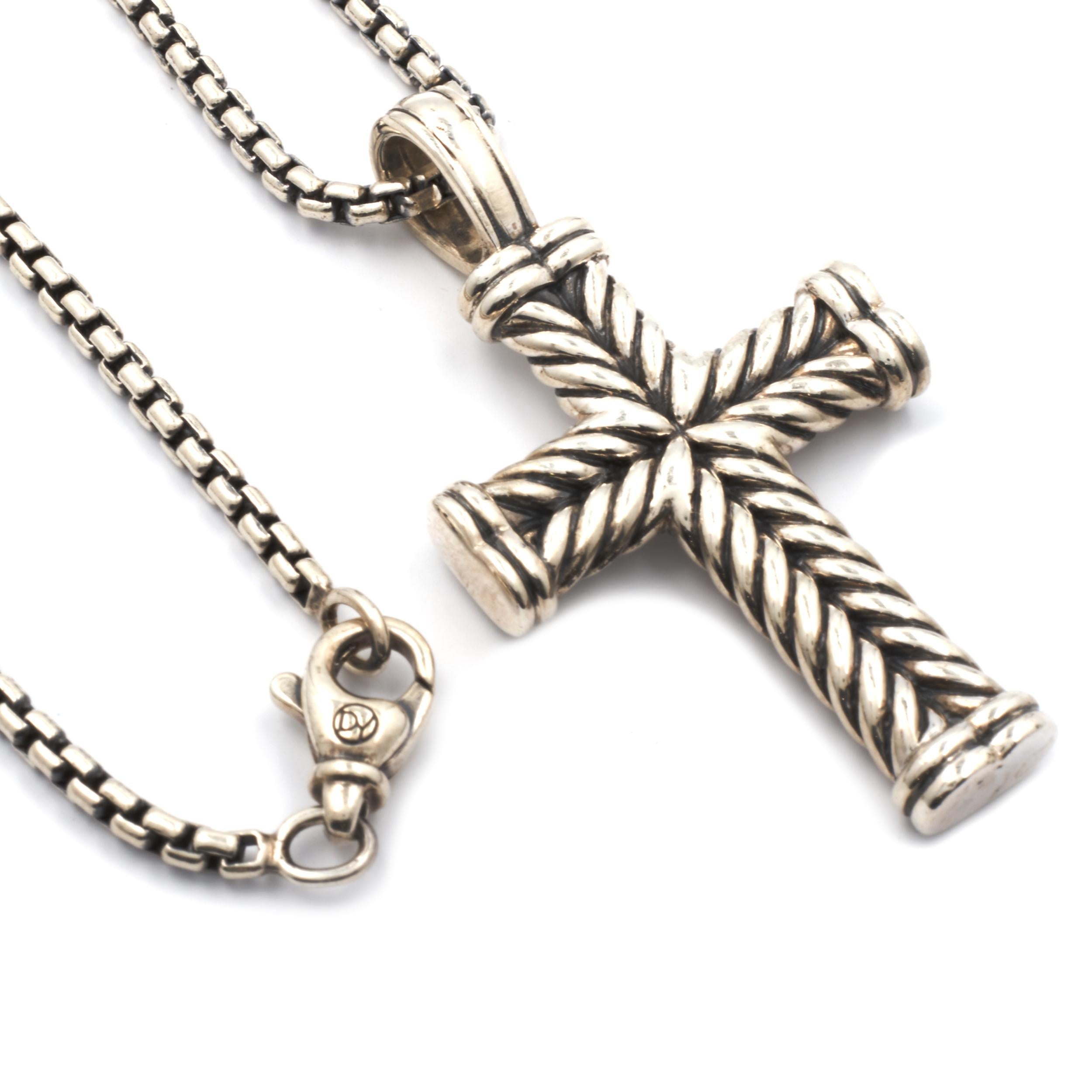 women's david yurman cross necklace