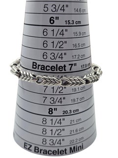 David Yurman - Bracciale con maglie a forma di stazione Chevron in argento Sterling #24746