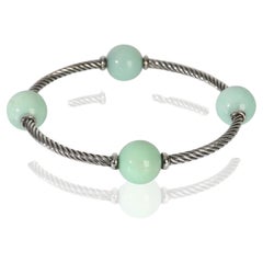 David Yurman Sterling Silver Chrysoprase Mustique Bracelet