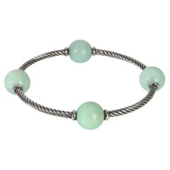 David Yurman Sterling Silver Chrysoprase Mustique Bracelet