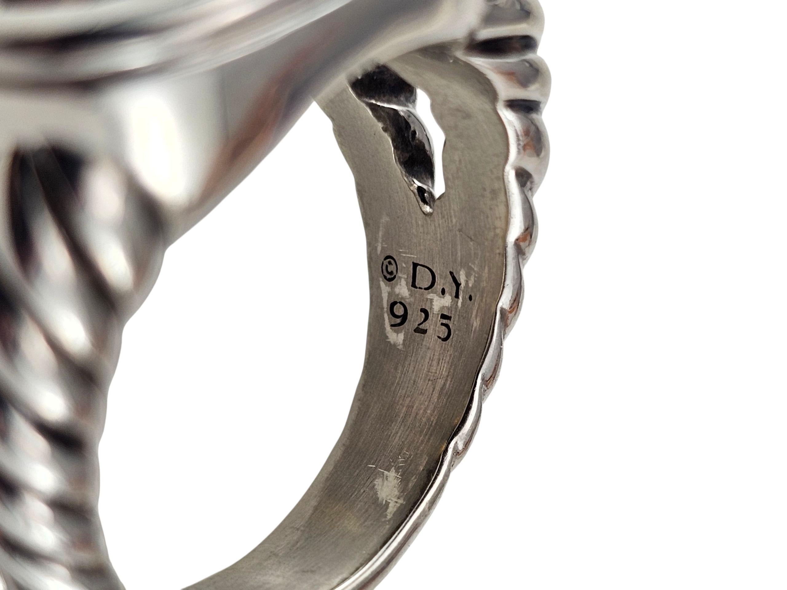 Donna David Yurman Anello in argento Citrino Albion Misura 8,5 #23603 in vendita