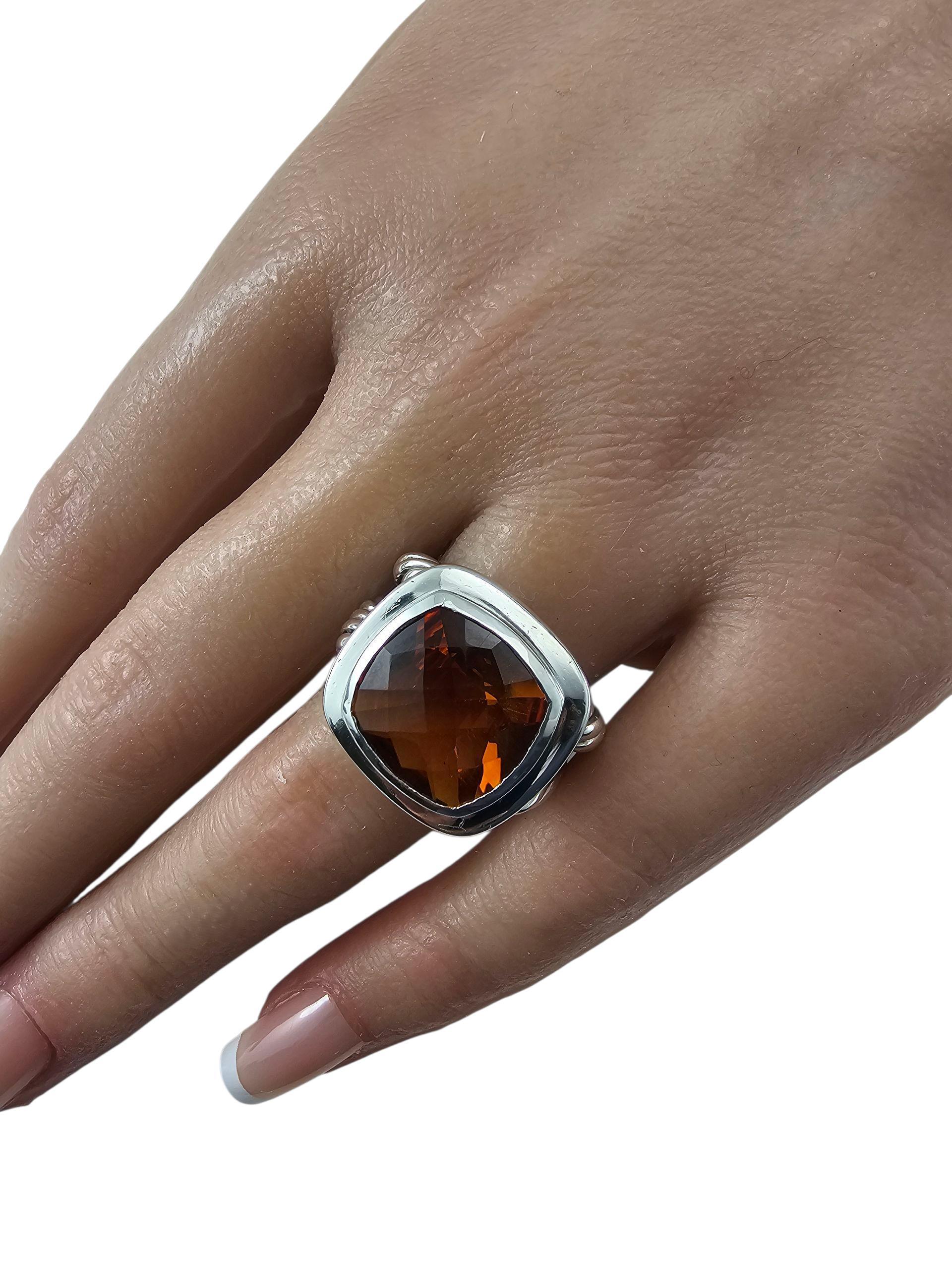 David Yurman Anello in argento Citrino Albion Misura 8,5 #23603 in vendita 2