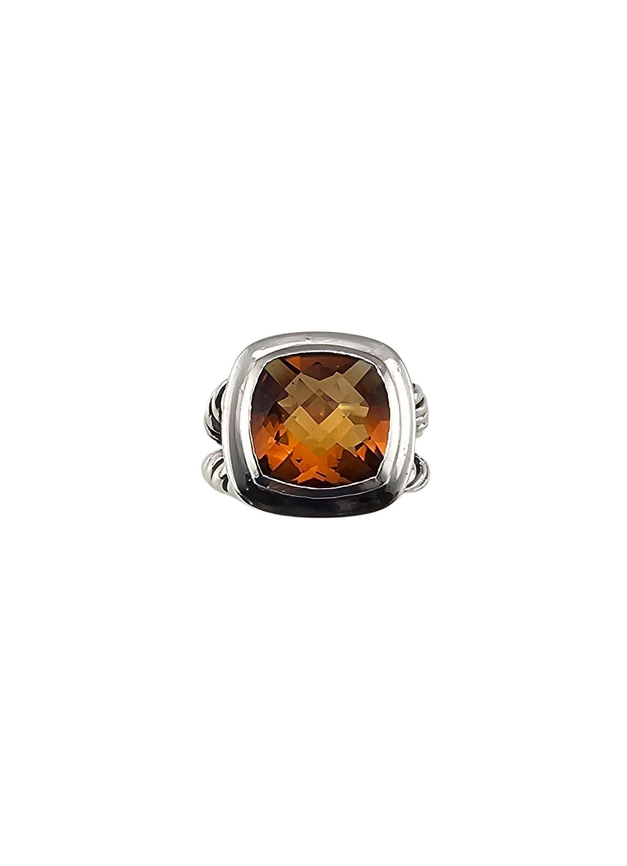 David Yurman Anello in argento Citrino Albion Misura 8,5 #23603