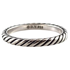 David Yurman Sterling Silver Classic Cable Band Size 10.75 #18929