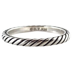 David Yurman Sterling Silver Classic Cable Band Size 10.75 #18930