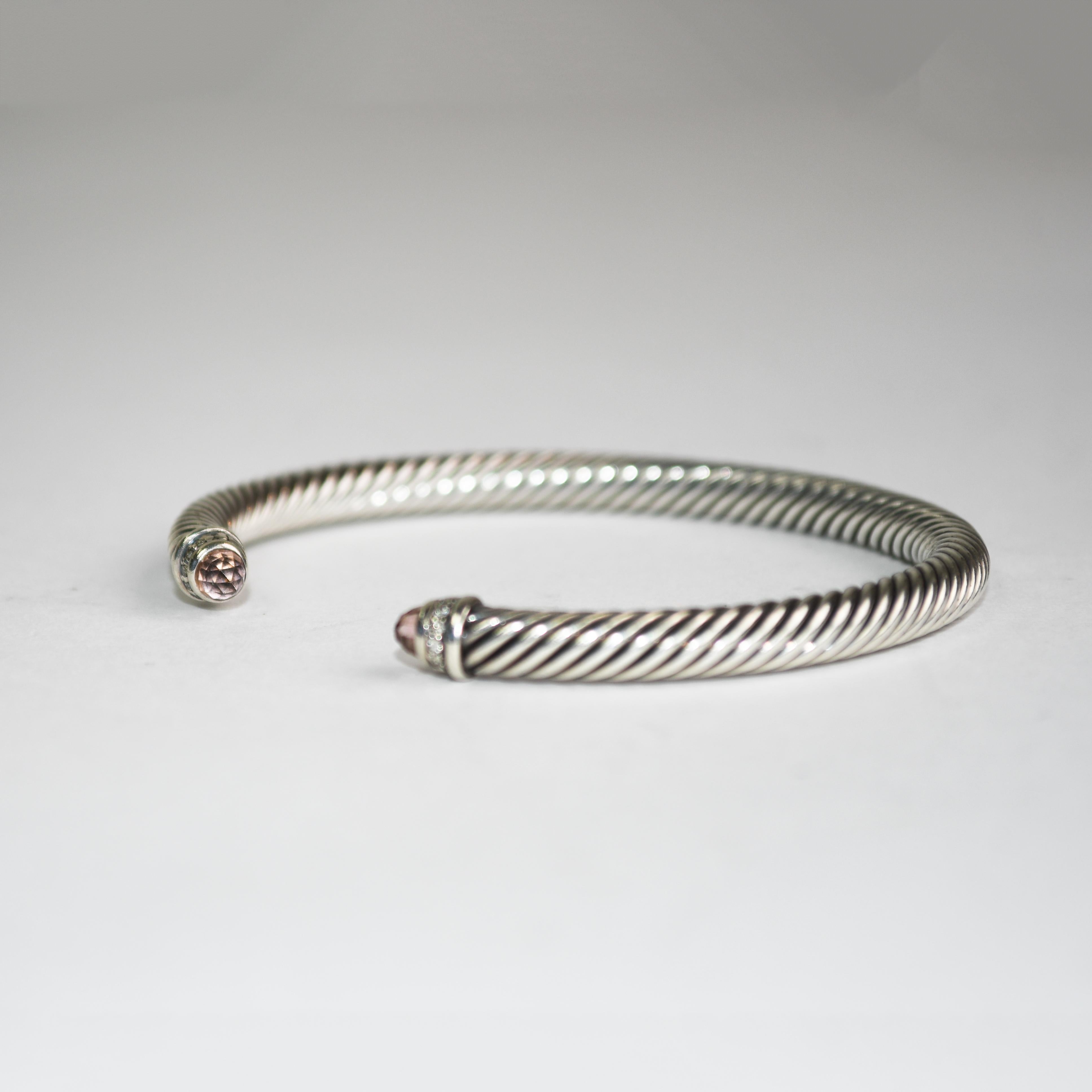David Yurman Sterling Silver Classic Cable Bracelet 24.5g For Sale 1