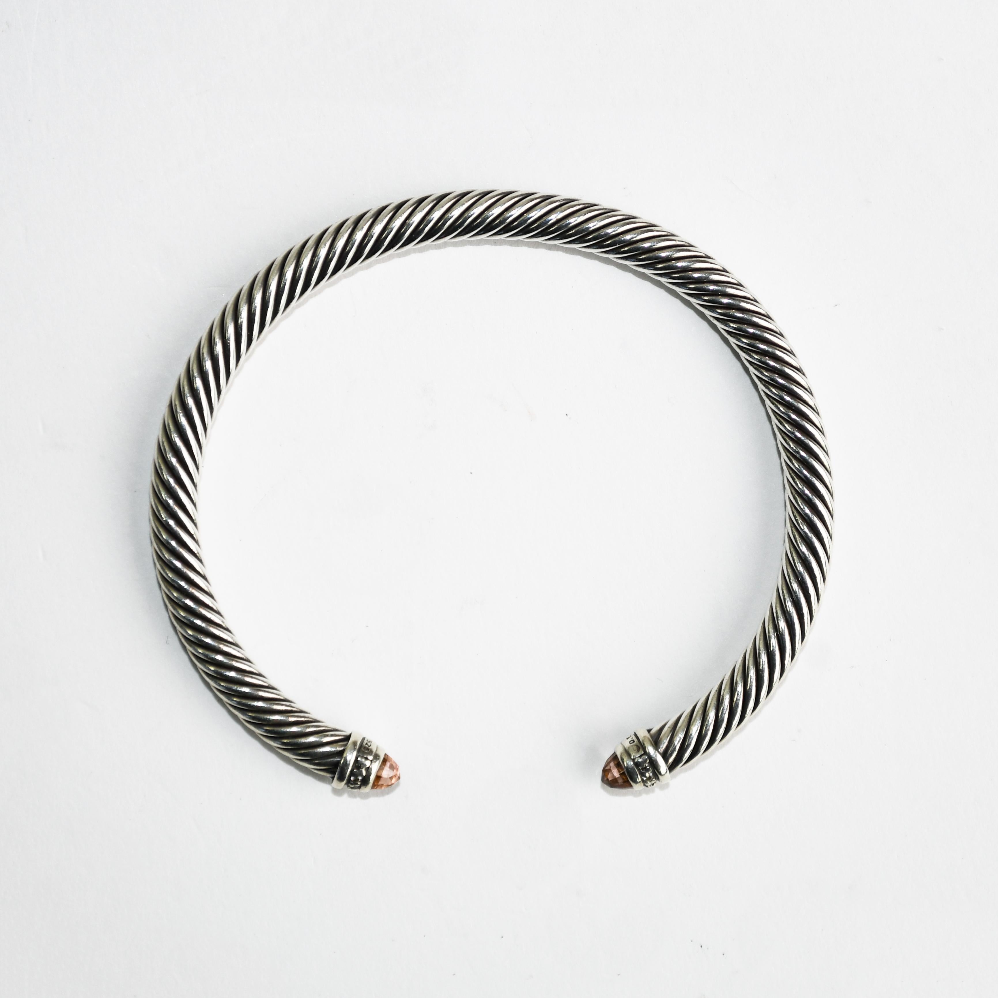 David Yurman Sterling Silver Classic Cable Bracelet 24.5g For Sale 3