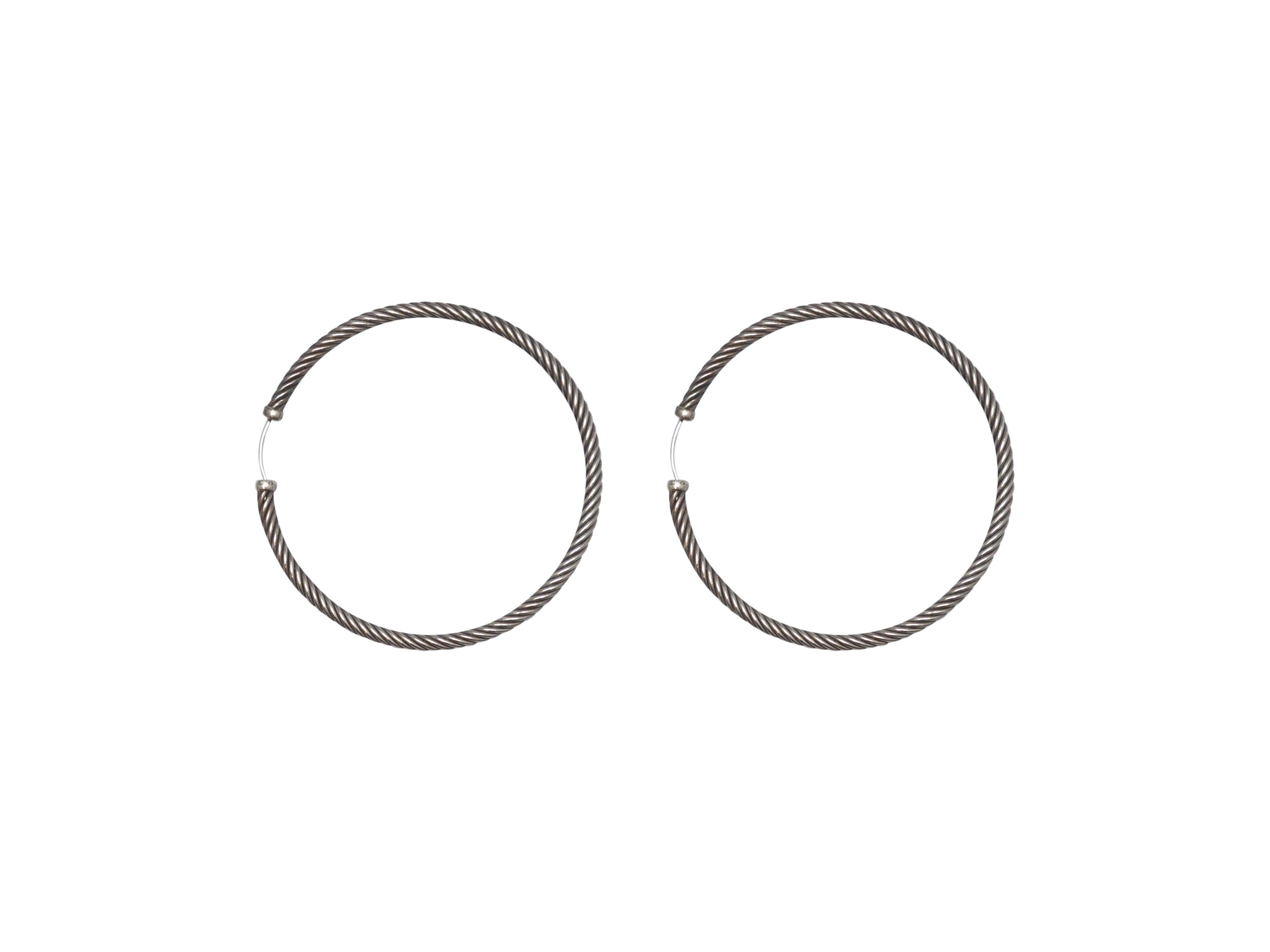Product details: Sterling silver coil hoop earrings by David Yurman. 2.25