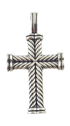 David Yurman Sterlingsilber-Kreuz-Anhänger #17458