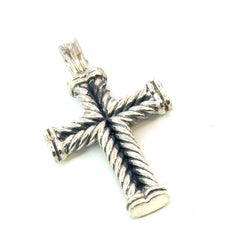 David Yurman Sterling Silber Kreuz Anhänger Estate DY697