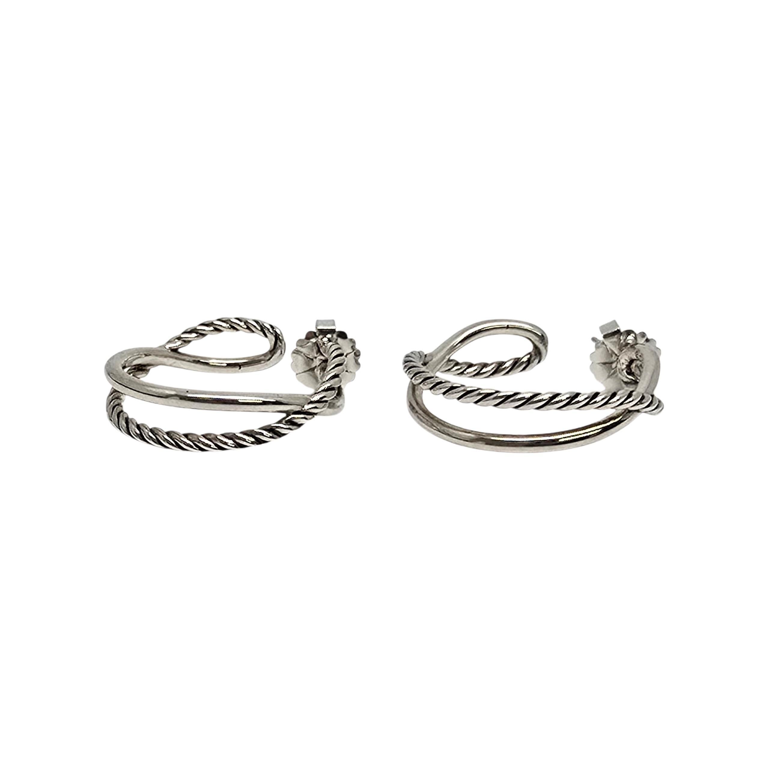 Donna David Yurman Orecchini a cerchio incrociato in argento 925 #22228 in vendita