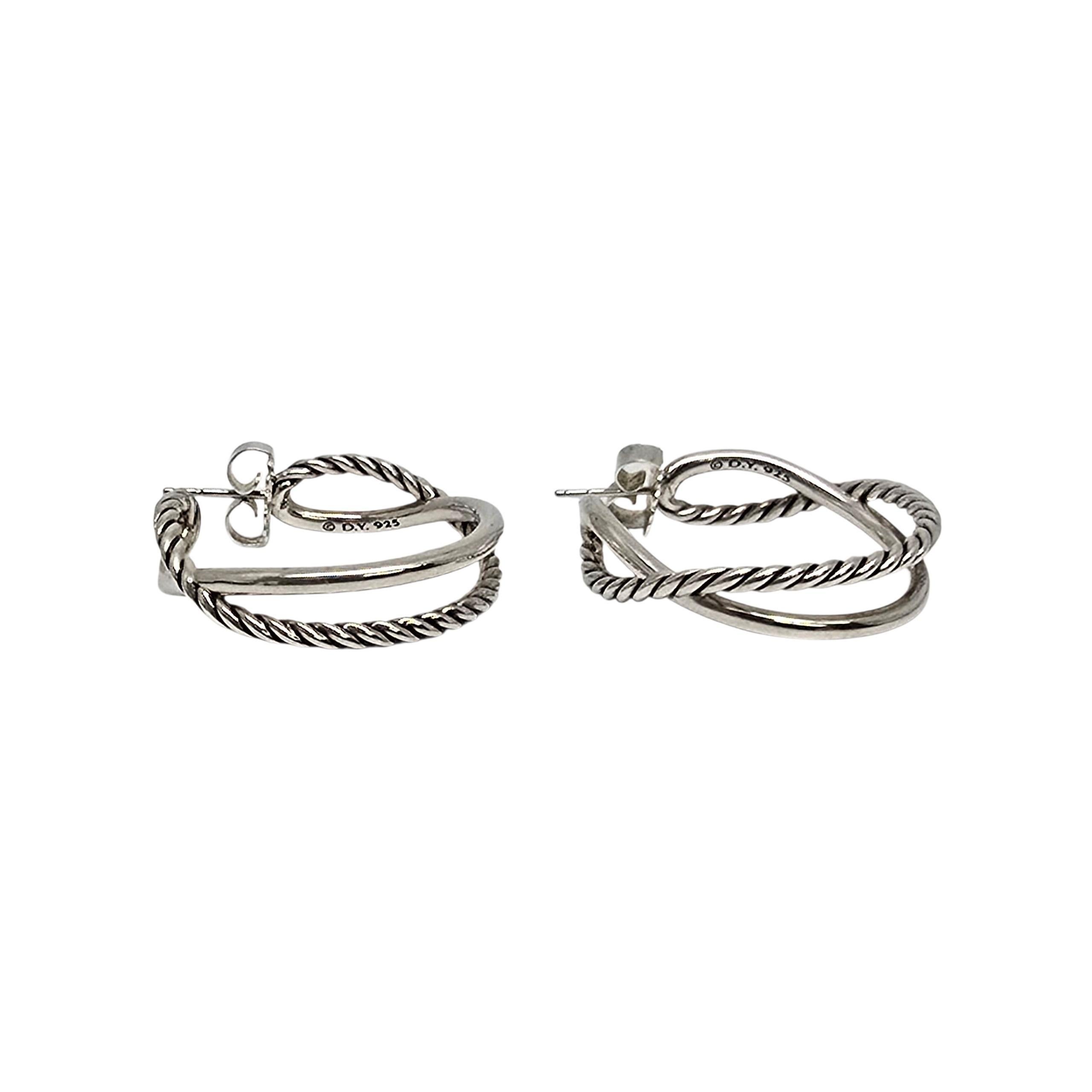David Yurman Orecchini a cerchio incrociato in argento 925 #22228 in vendita 1