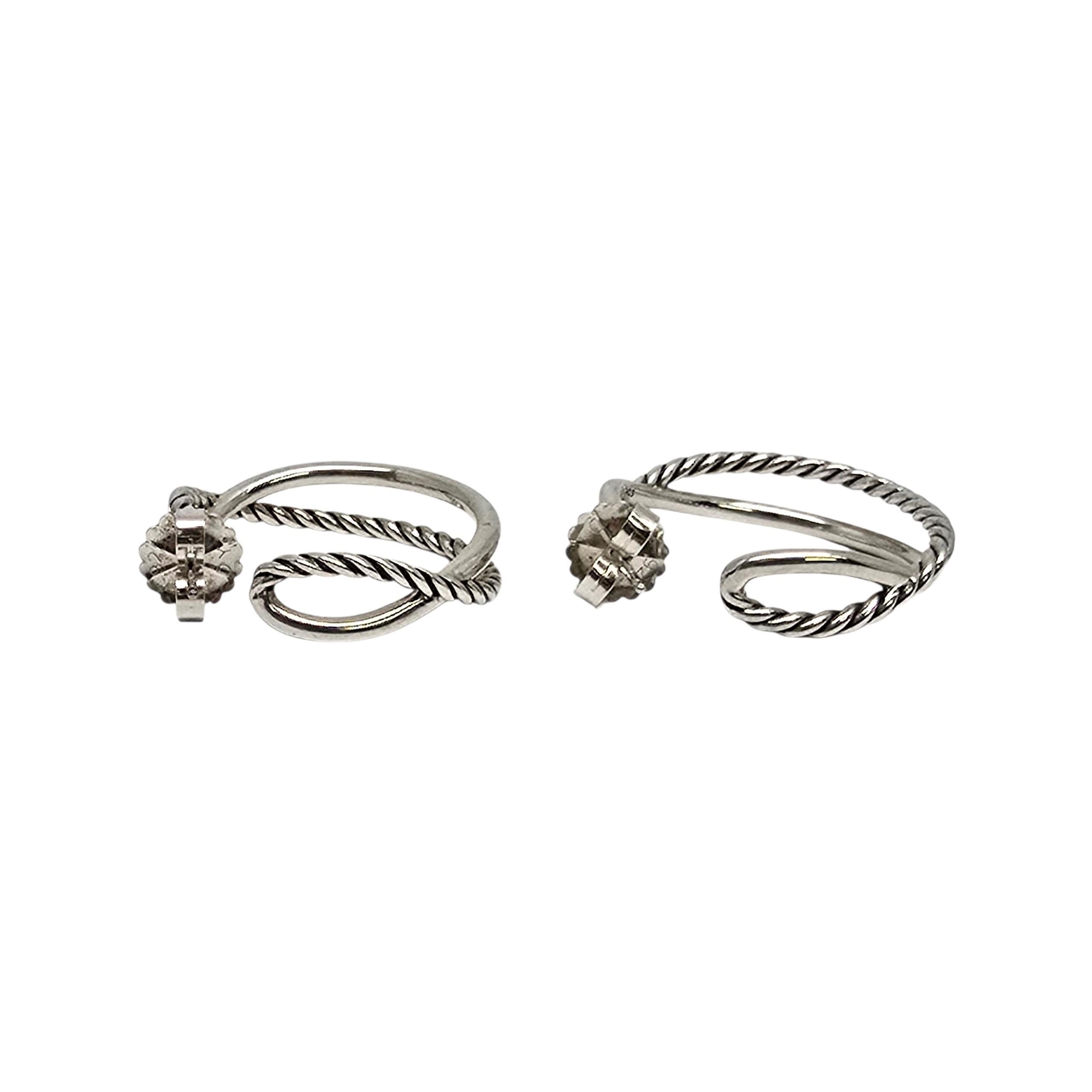 David Yurman Orecchini a cerchio incrociato in argento 925 #22228 in vendita 2