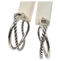 David Yurman Orecchini a cerchio incrociato in argento 925 #22228
