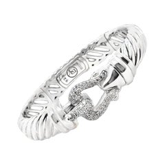 David Yurman Sterling Silver Diamond Bracelet – 70 Round Diamonds