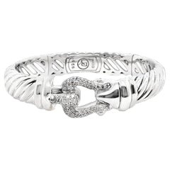 Bracelet de diamants en argent David Yurman - 70 diamants ronds