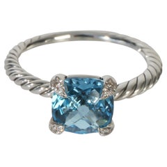 David Yurman Sterling Silver Diamond Chatelaine Ring