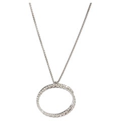 David Yurman Sterling Silver Diamond Infinity Crossover Pendant