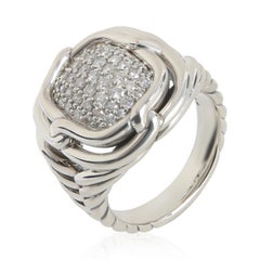 David Yurman Sterling Silver Diamond Labyrinth Ring