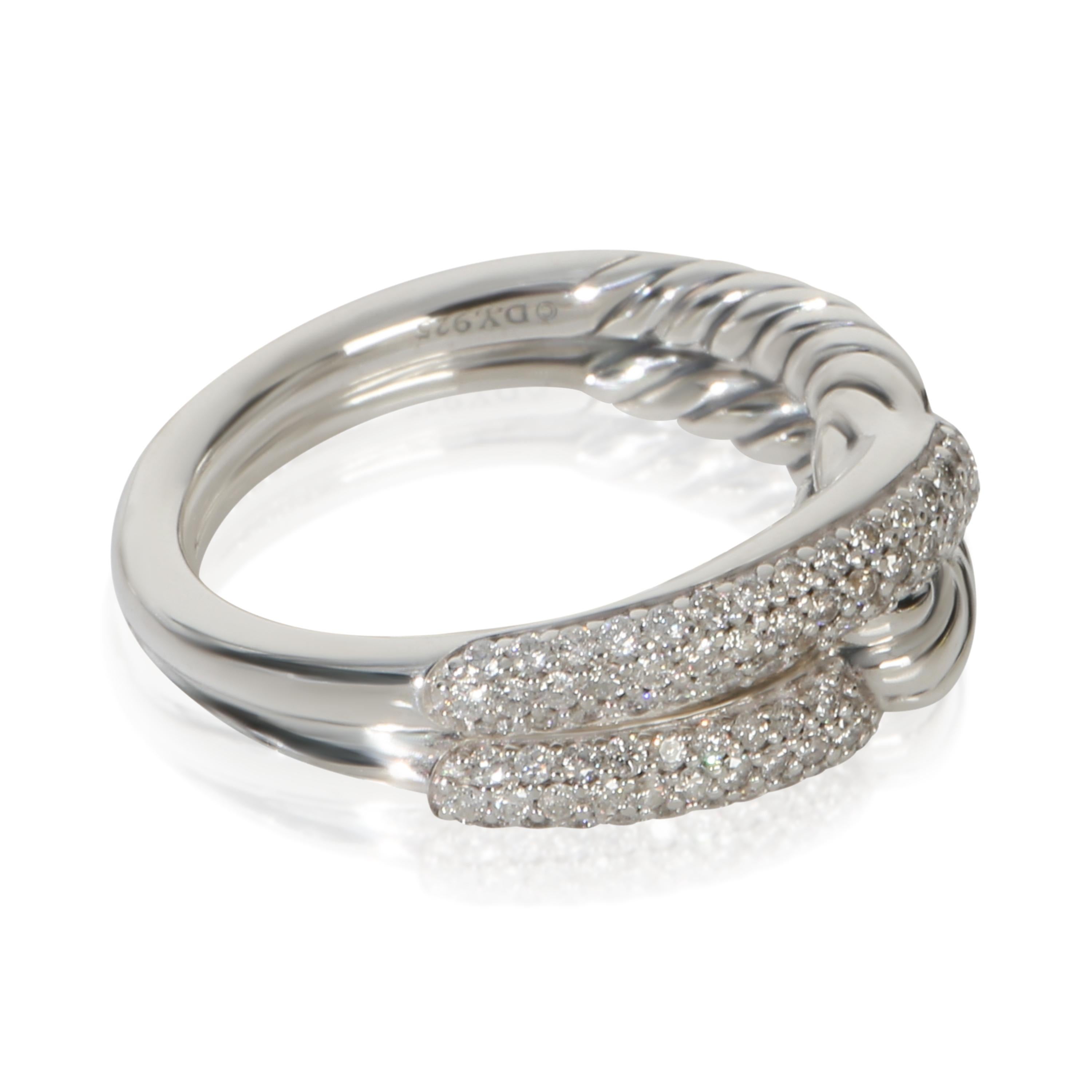 David Yurman Sterling Silver Diamond Labyrinth Single Loop Ring For ...