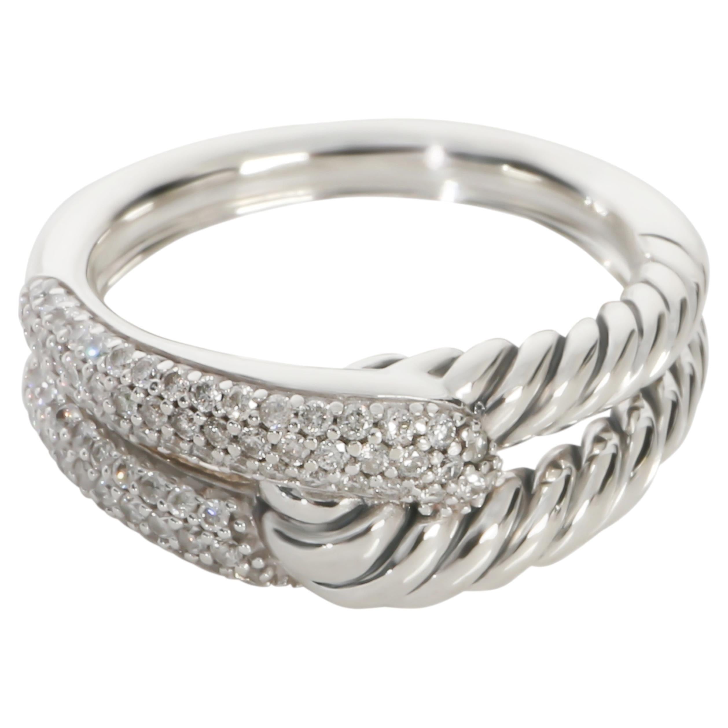 David Yurman Sterling Silver Diamond Labyrinth Single Loop Ring For ...