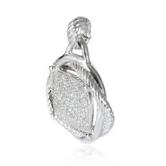 David Yurman Sterling Silver Diamond Large Infinity Pendant