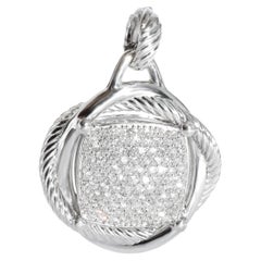 David Yurman Sterling Silver Diamond Large Infinity Pendant