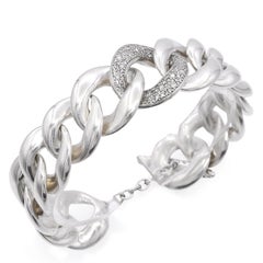 Bracelet « Belmont » à maillons en chaîne gourmette, en argent sterling, pavé de diamants, de David Yurman