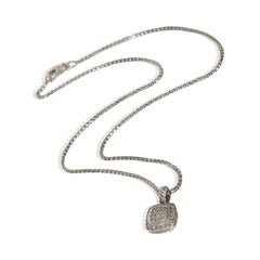 David Yurman Sterling Silver Diamond Petite Albion Pendant
