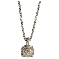 David Yurman Sterling Silver Diamond Petite Albion Pendant