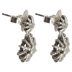 Pendientes David Yurman de plata de ley con diamantes en forma de estrella