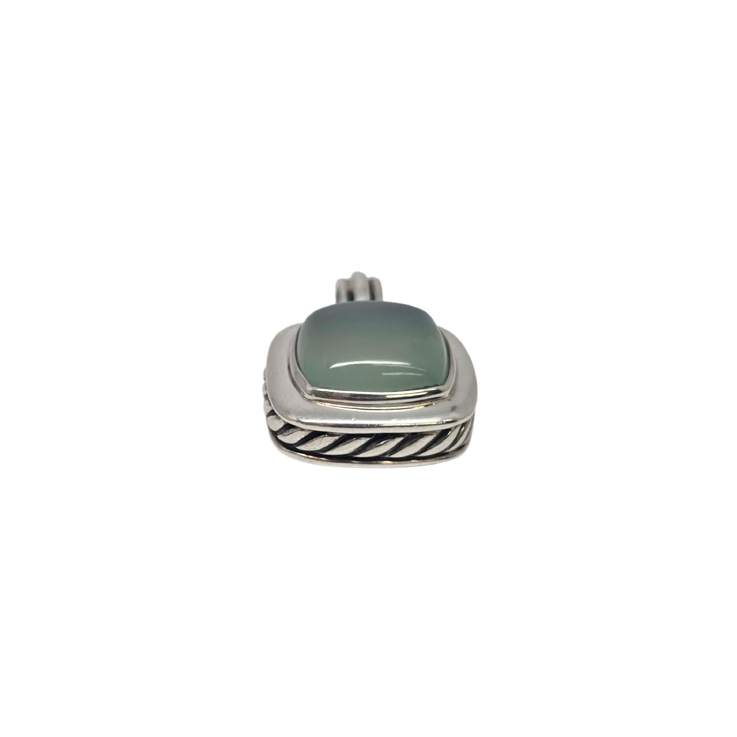 Donna David Yurman Sterling Silver Dyed Chalcedony Albion Pendant #22233 in vendita