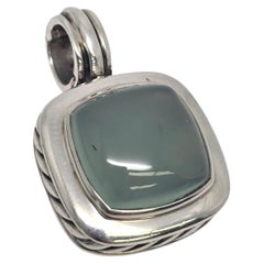 David Yurman Sterling Silver Dyed Chalcedony Albion Pendant #22233