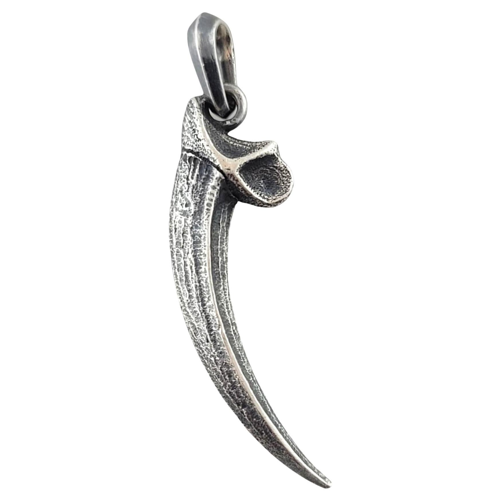 David Yurman Sterling Silver Eagle Talon Amulet #17409 For Sale